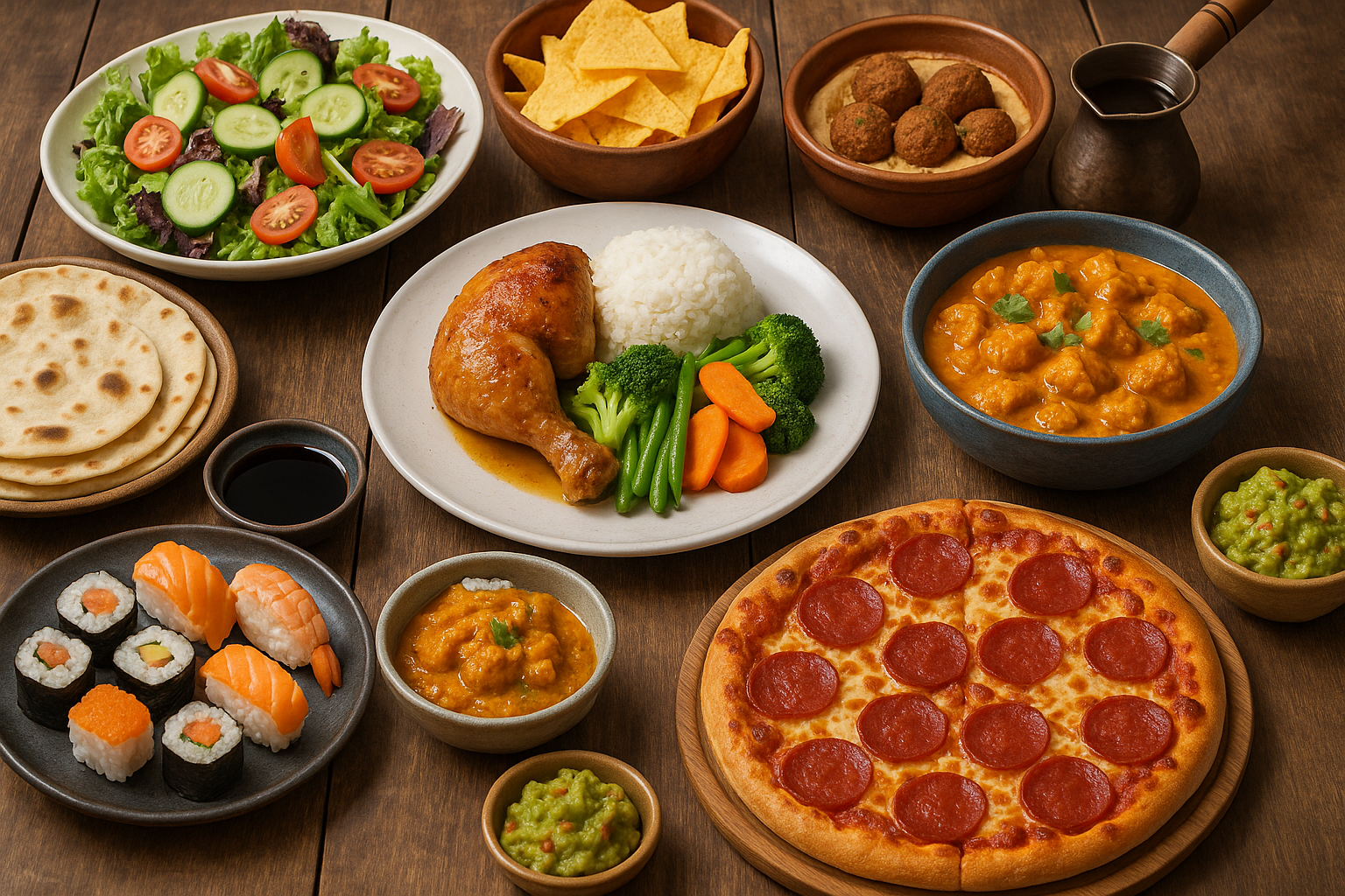 Délicieux plats variés